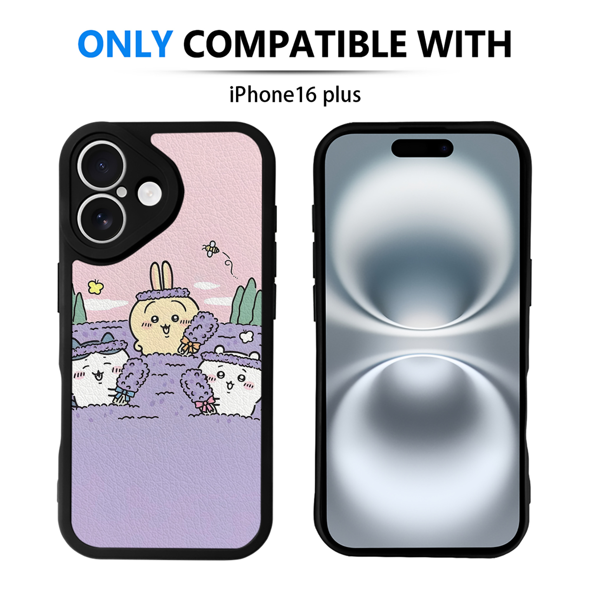 （画像用） ちいかわ Chii-kawa 【iPhone 16シリーズ対応】シリコンスマホケース（レザー調） 材質：シリコン